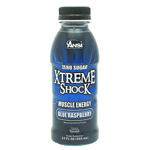 ANSI Xtreme Shock - Blue Raspberry - 12 Bottles - 689570407343