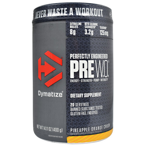 Dymatize Pre W.O. - Pineapple Orange Crush - 20 Servings - 705016171040