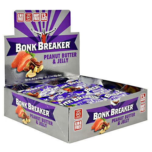 Bonk Breaker Nutrition+ Bar - Peanut Butter & Jelly - 12 Bars - 793573886200