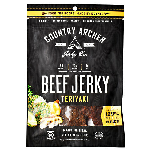 Country Archer Grass Fed Beef Jerky - Teriyaki - 3 oz - 853016002908