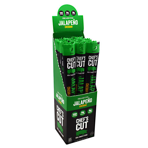 Chefs Cut Real Jerky Pork & Beef Stick Real Snack Sticks - Jalapeno - 16 ea - 40858959005373