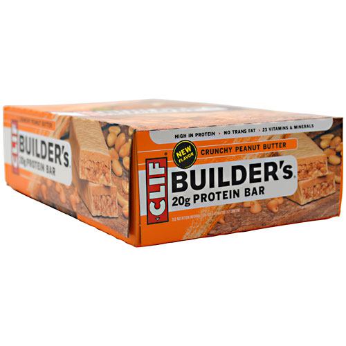 Clif Bar Builders Protein Bar - Crunchy Peanut Butter - 12 Bars - 722252600486