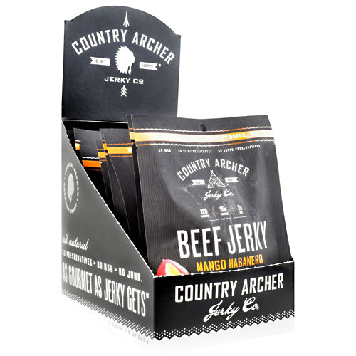 Country Archer Grass Fed Beef Jerky - Mango Habanero - 12 ea - 10853016002530