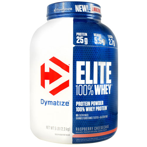 Dymatize Elite 100% Whey - Raspberry Cheesecake - 5 lb - 705016560233