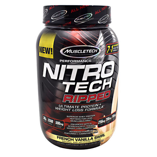 Muscletech Performance Series Nitro Tech Ripped - French Vanilla Swirl - 2 lb - 631656709452