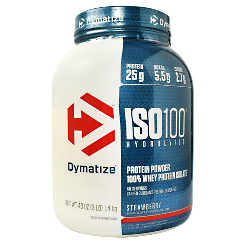 Dymatize ISO100 - Strawberry - 3 lb - 705016353118