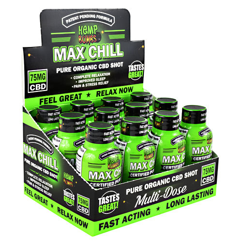 Hemp Bombs Max Chill CBD Shot - Fruit Punch - 75 mg - 744368391584