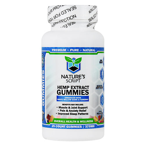 Natures Script Hemp Extract Gummies - 25 ea - 721782746633