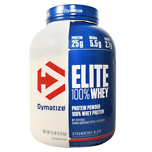 Dymatize Elite 100% Whey - Strawberry Blast - 5 lb - 705016560011