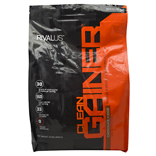 Rivalus Clean Gainer - Chocolate Fudge - 10 lb - 807156002045