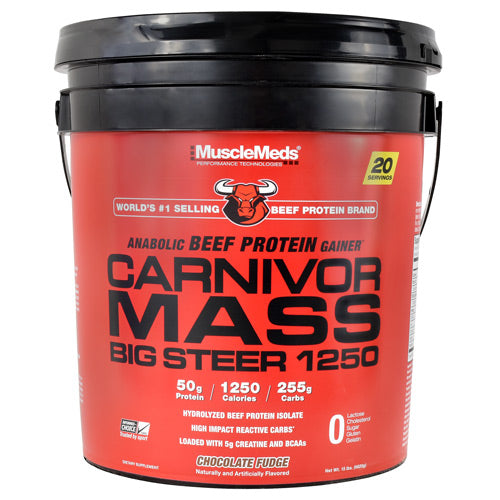 Muscle Meds Carnivor Mass Big Steer 1250 - Chocolate Fudge - 15 lb - 891597005444