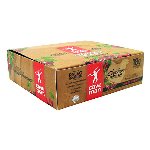 Caveman Foods Chicken Primal Bar - Sweet Cherry - 12 Bars - 853385003865