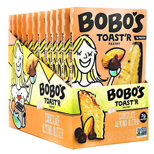 Bobos Toastr Pastry - Chocolate Almond Butter - 12 ea - 829262001507