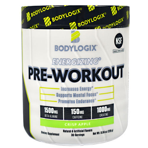 BodyLogix Energizing Pre-Workout - Crisp Apple - 30 Servings - 694422030068