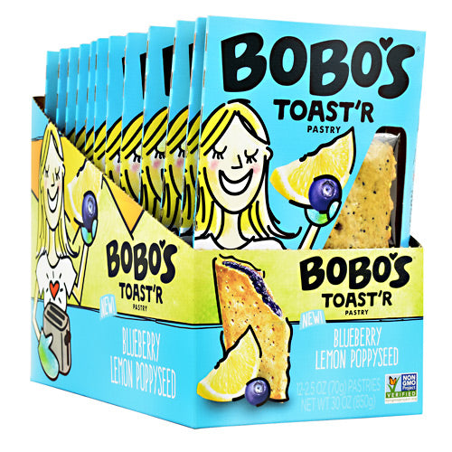 Bobos Toastr Pastry - Blueberry Lemon Poppyseed - 12 ea - 829262001491