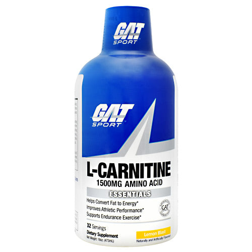 GAT Essentials L-Carnitine - Lemon Blast - 32 Servings - 816170021925