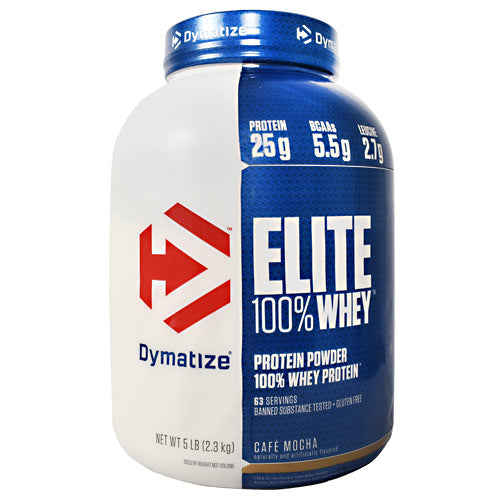 Dymatize Elite 100% Whey - Cafe Mocha - 5 lb - 705016560035