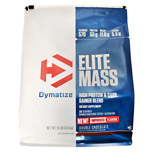 Dymatize Elite Mass - Double Chocolate - 10 lb - 705016338498