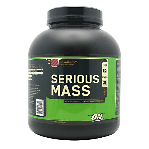 Optimum Nutrition Serious Mass - Strawberry - 6 lb - 748927023015