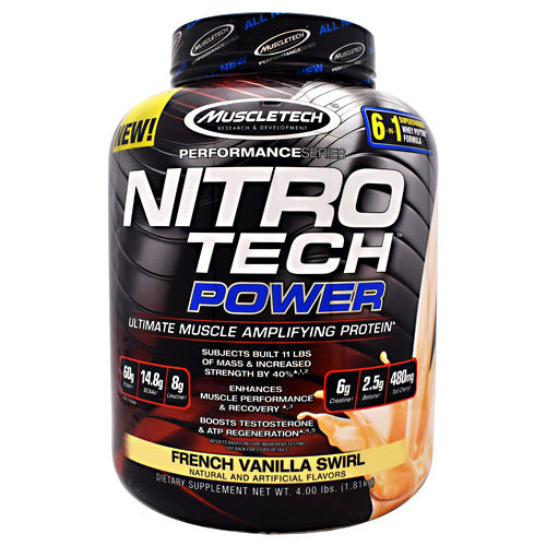 Muscletech Performance Series Nitro Tech Power - French Vanilla Swirl - 4 lb - 631656709599