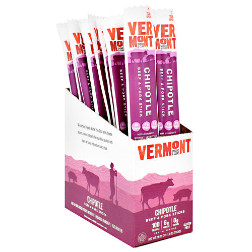 Vermont Smoked Meats Beef & Pork Sticks - Chipotle - 24 ea - 606274325766