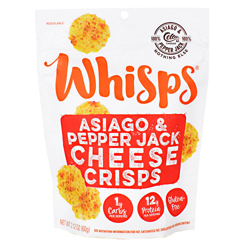 Schuman Cheese Whisps Cheese Crisps - Asiago and Pepper Jack - 12 ea - 10088231415241