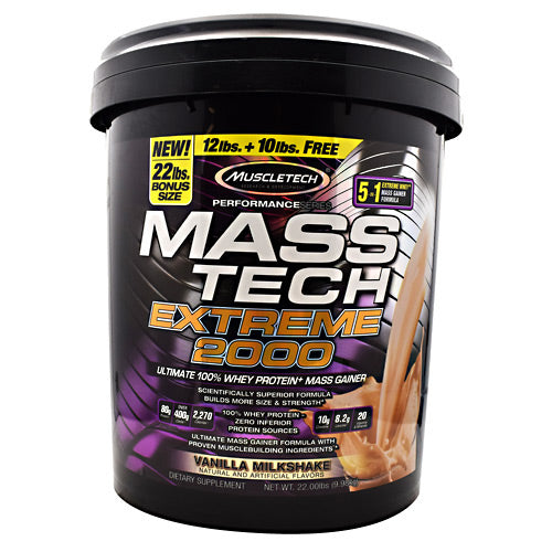 Muscletech MASS-TECH EXTREME 2000 - Vanilla Milkshake - 22 lbs - 631656710021