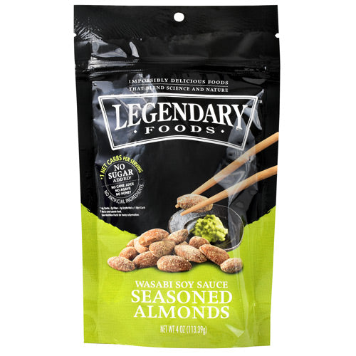 Legendary Foods Seasoned Almonds - Wasabi Soy Sauce - 4 oz - 852763008775