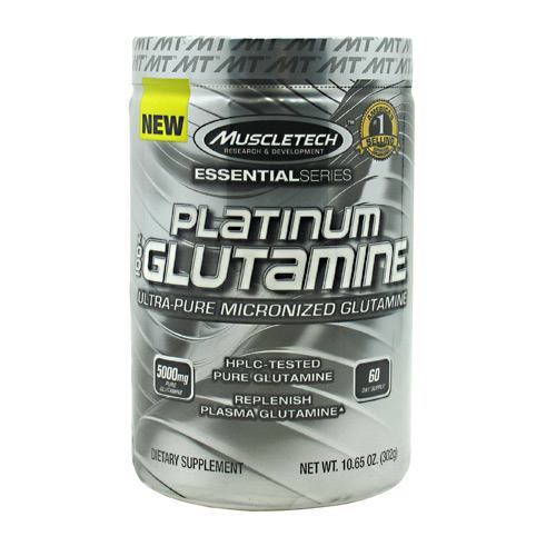 Muscletech Essential Series 100% Platinum Glutamine - Unflavored - 60 Servings - 631656705706