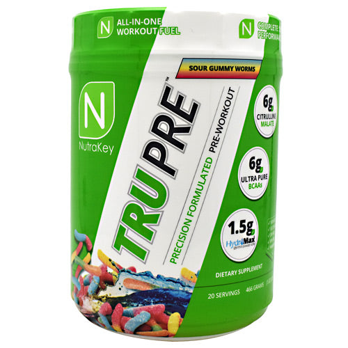 Nutrakey TRU Pre - Sour Gummy Worms - 20 Servings - 851090006775