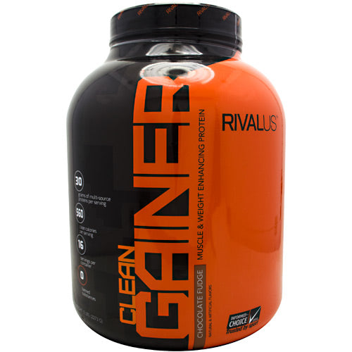 Rivalus Clean Gainer - Chocolate Fudge - 5 lb - 807156001680