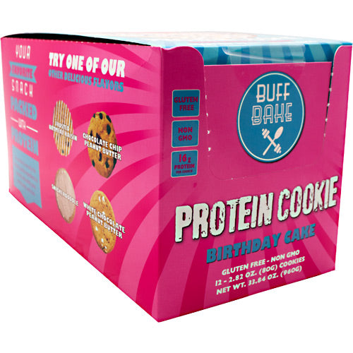 Buff Bake Protein Cookie - Birthday Cake - 12 ea - 857697005937