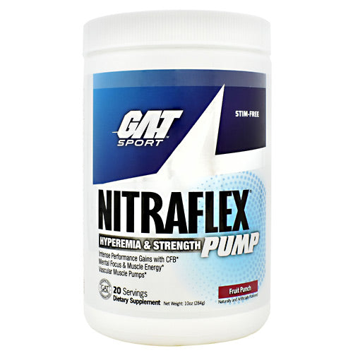 GAT Stim-Free Nitraflex Pump - Fruit Punch - 20 Servings - 816170022373