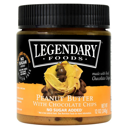 Legendary Foods Peanut Butter - Chocolate Chip - 12 oz - 856161006517