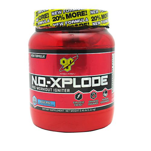 BSN N.O.-Xplode - Blue Raz - 60 Servings - 834266001545