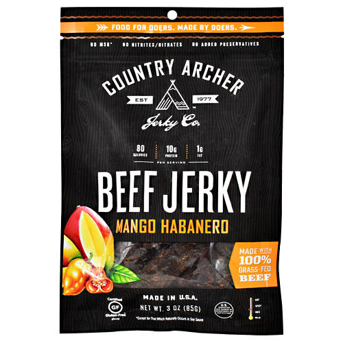 Country Archer Grass Fed Beef Jerky - Mango Habanero - 3 oz - 853016002960