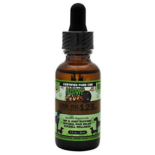 Hemp Bombs Pets CBD Oil - Beef - 125 mg - 748079971493