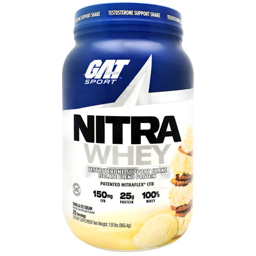 GAT Nitra Whey - Vanilla Ice Cream - 25 Servings - 816170022625