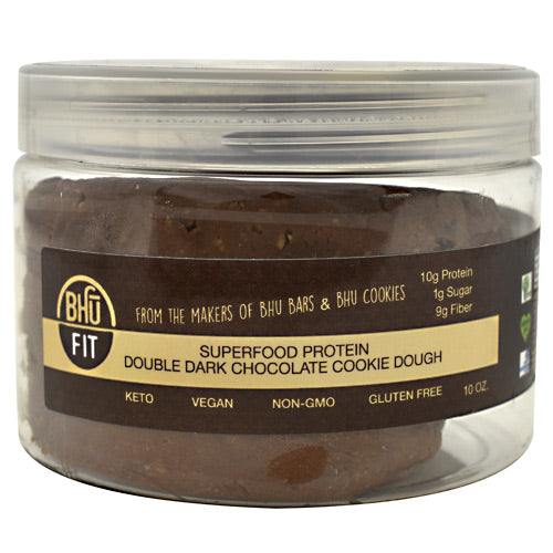 Bhu Foods BHU FIT Protein Cookie Dough - Double Dark Chocolate - 10 oz - 858087006213