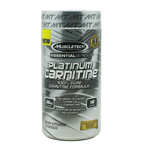 Muscletech Essential Series 100% Platinum Carnitine - 180 Capsules - 631656604740