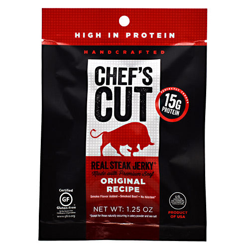 Chefs Cut Real Jerky Real Steak Jerky - Original Recipe - 1.25 oz - 858959005061