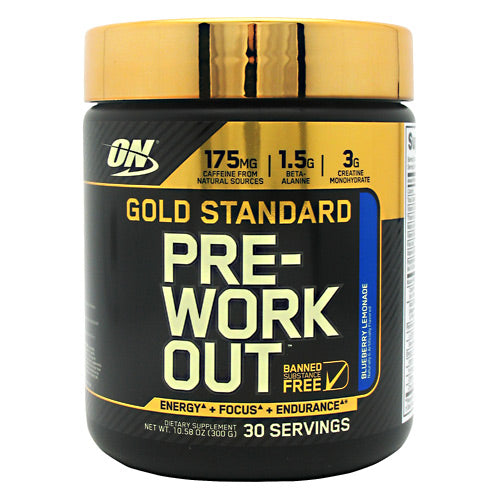 Optimum Nutrition Gold Standard Pre-Workout - Blueberry Lemonade - 30 Servings - 748927052961