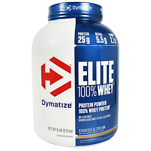 Dymatize Elite 100% Whey - Cookies & Cream - 5 lb - 705016560110