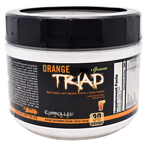 Controlled Labs Orange Triad + Greens - Lemon Ice Tea - 30 Servings - 856422005679