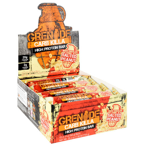 Grenade Carb Killa - White Chocolate Salted Peanut - 12 Bars - 847534003806